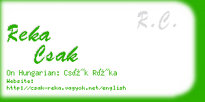 reka csak business card